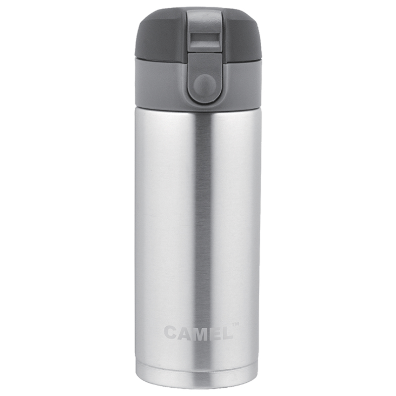 Camel Silk 240ml Hot and Cold Bottle (Black/Silver)