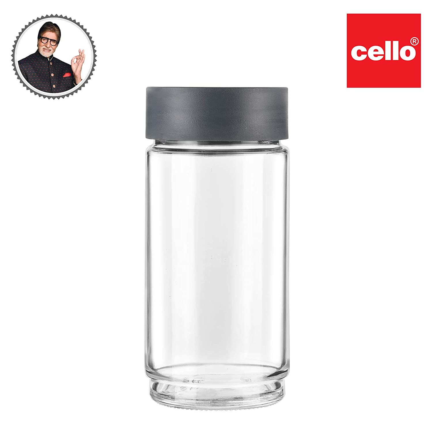 Cello Modustack Glassy Storage Jar, Stackable, Clear, 1000ml
