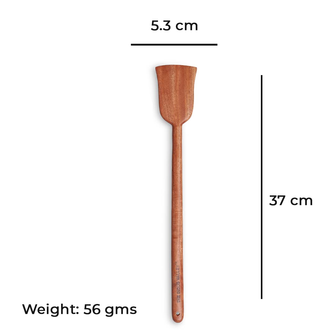 The Indus Valley Neem Wood Cooking Ladle - Large 