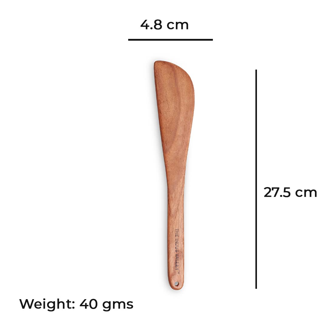 The Indus Valley Neem Wooden Cooking Ladle - Compact Flip