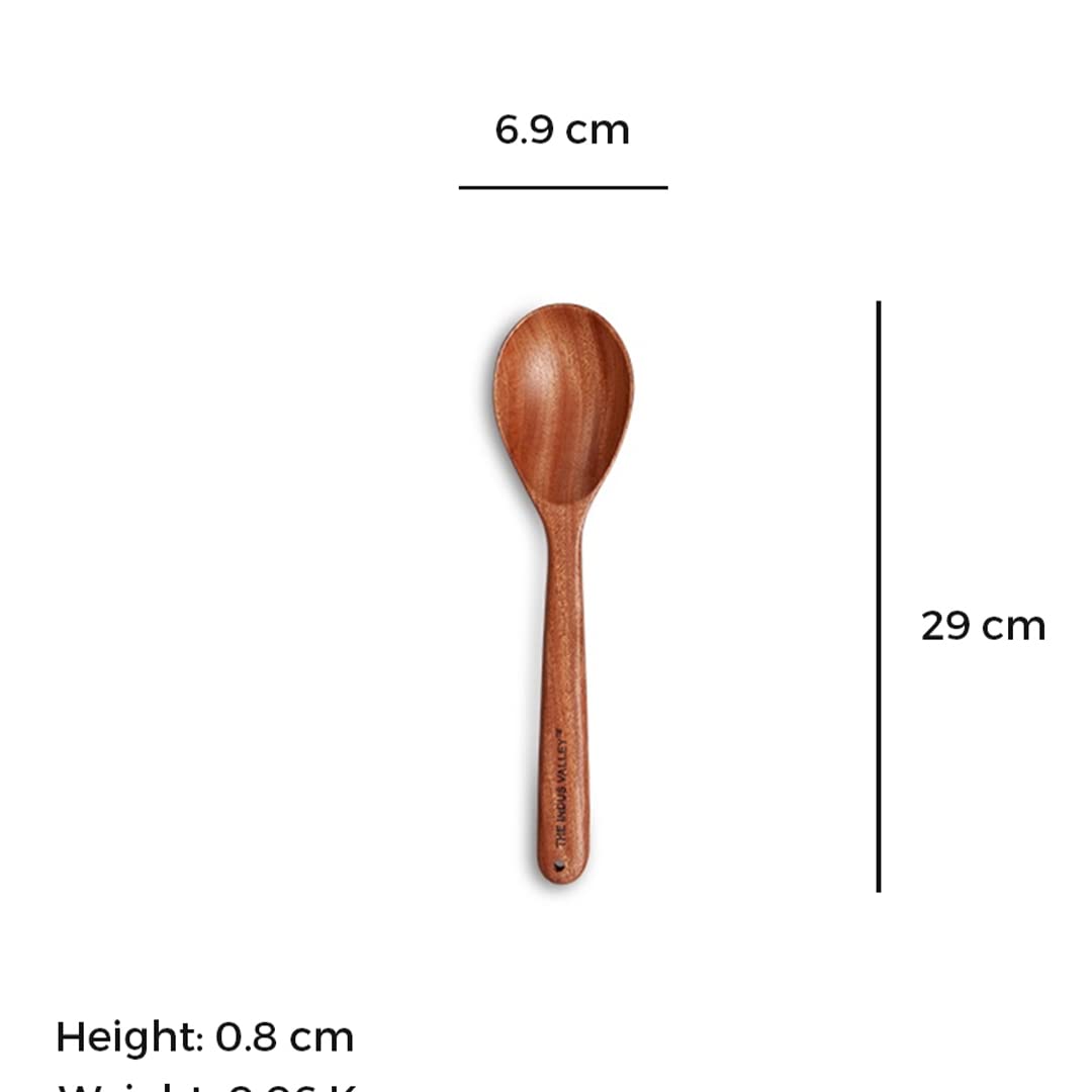 The Indus Valley Neem Wooden Cooking Ladle - Stir (Oval)