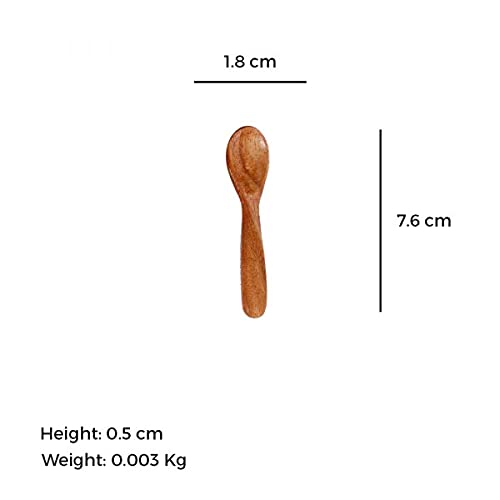 The Indus Valley Handmade Neem Wooden Masala Spoon (Set of 6pcs Pack)