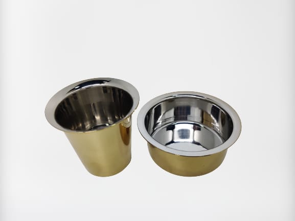 MW Gold Coated Stainless Steel Dabara Set - Small