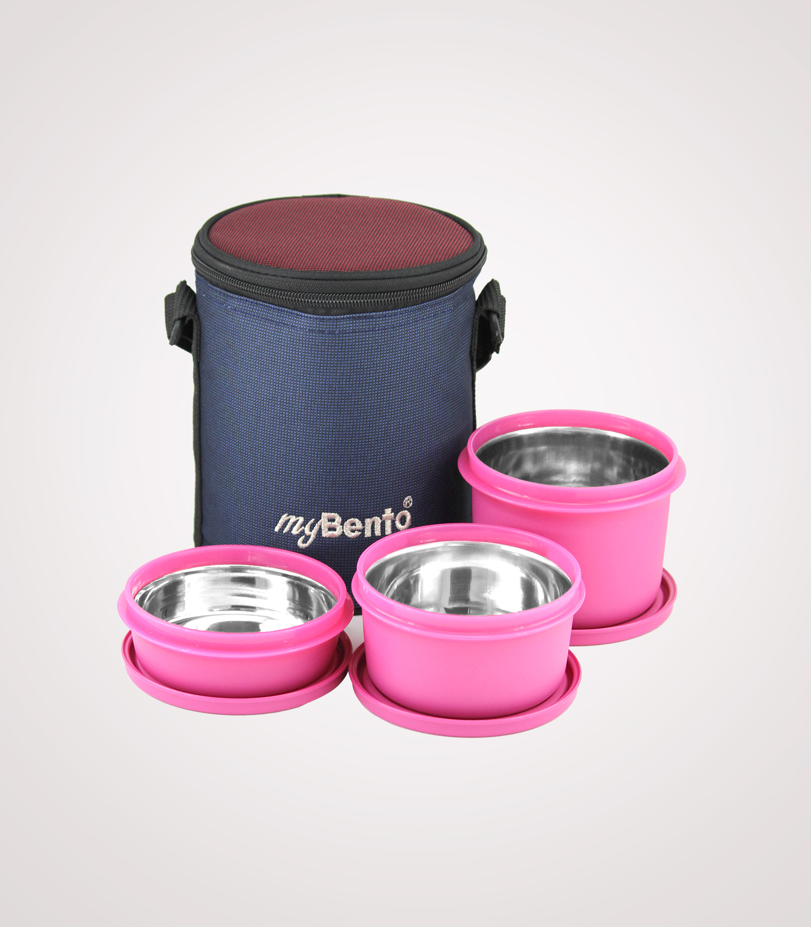 MyBento SS Passion 3Container With Bag Set 1260ml (103032-C213) - 1 piece 