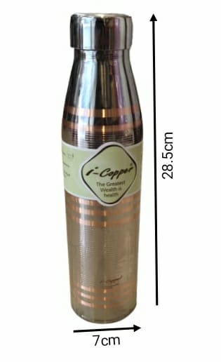 I-Copper Pure Copper Sleek Bottle 1000ml - Nickel 