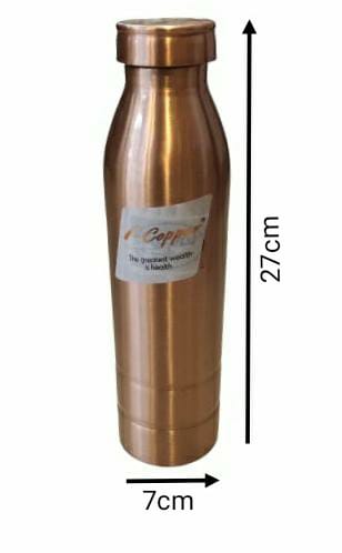 I-Copper Pure Copper Bottle Cylinder Shape 950ml - Rani
