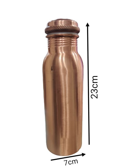 Saga Pure Copper Bottle Small 650ml Jointless - Matt