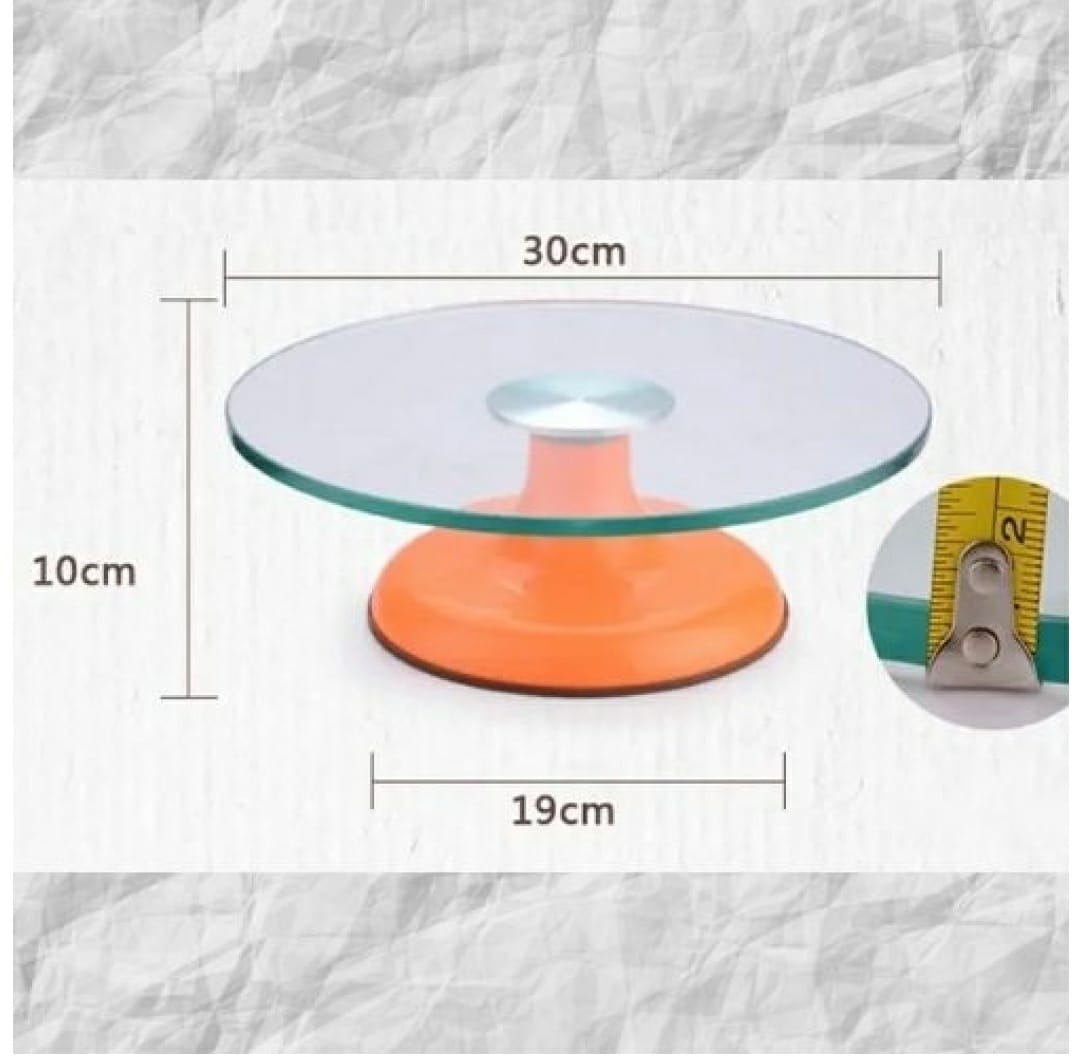 10-inch Cake Turntable Rotating Cake Decorating Tool Cake Rotating Table  Glass Cake Stand DIY Baking Tools Kitchen Accessories - AliExpress