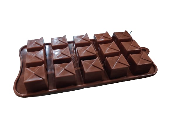 Seven Seas 15 piece Silicone Chocolate Mould - Cross Cube Shape - SCH004