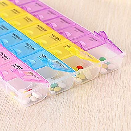 Sama Pill Medicine Box, 7days with 4times Tablet box, 4 in1