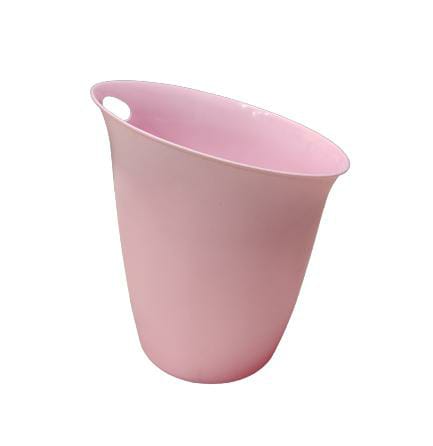 Hibi Round Shape Plastic Open Dust Bin With Handle 7L,  QSB-015 (Pink)