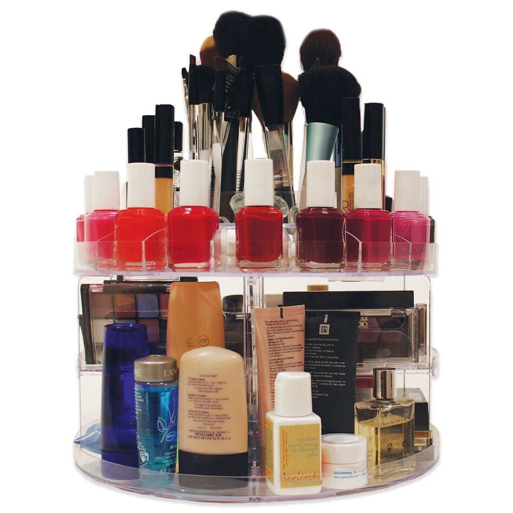 Sama Glam Caddy Rotating Cosmetic Organizer,  Spins 360 Degrees, Holds up to 200 Items