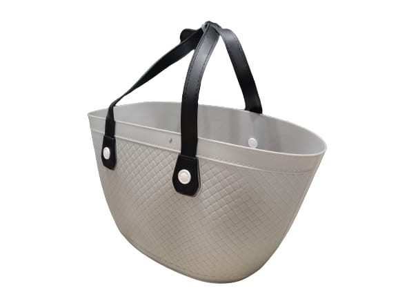 Sama Ksr Oval Shopping Basket With Leather Handle Big 1piece - 532