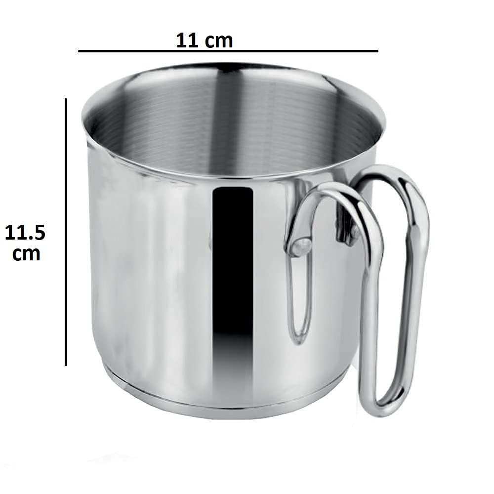 Prabha Encapsulated Base Stainless Steel Milk Pot Milk Boiler 1.1L and 11cm Without Lid