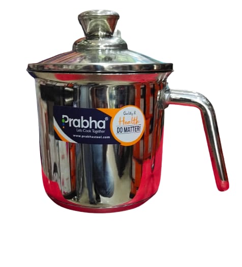 Prabha Encapsulated Base Stainless Steel Milk Pot Milk Boiler 1.1L And 11cm With Lid